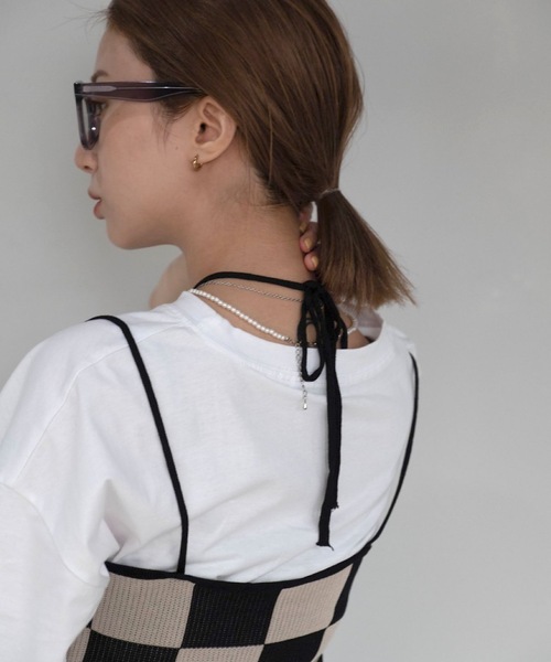 SANSeLF（サンセルフ）の「【SANSeLF】checkered flag tunic sanw21a002（チュニック・レディース・ホワイト・FREE）」の14枚目の写真