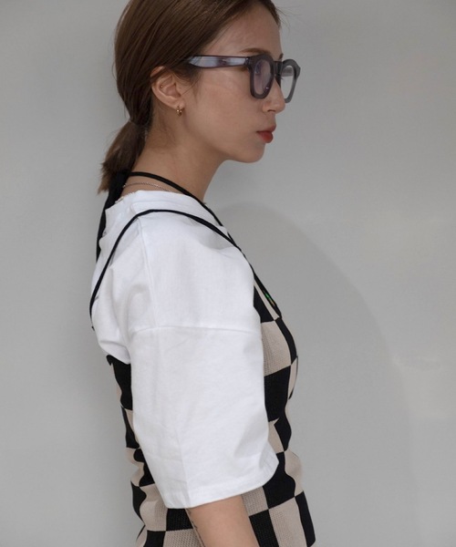 SANSeLF（サンセルフ）の「【SANSeLF】checkered flag tunic sanw21a002（チュニック・レディース・ホワイト・FREE）」の2枚目の写真