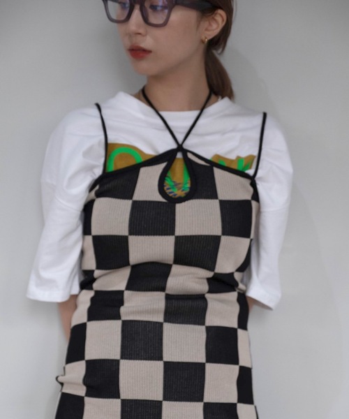 SANSeLF（サンセルフ）の「【SANSeLF】checkered flag tunic sanw21a002（チュニック・レディース・ホワイト・FREE）」の10枚目の写真