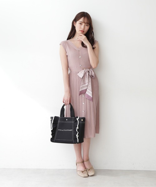 JILL by JILL STUART（ジルバイジルスチュアート）の「◆フリルトートバッグ(大）（トートバッグ・レディース・ホワイト/ブラウン/ネイビー/ブラック・FREE）」の5枚目の写真