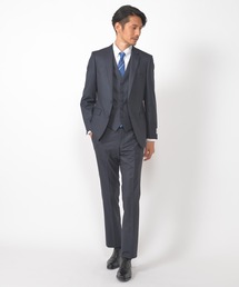 CROWDED CLOSET | TW ブライトストライプスーツ／別売りベストあり／2ピースビジネスセットアップスーツ(スーツセット)