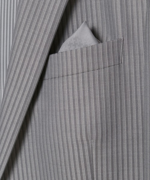 CROWDED CLOSET（クラウデッドクローゼット）の「TW ブライトストライプスーツ／別売りベストあり／2ピースビジネスセットアップスーツ（スーツセット・メンズ・ダークブラウン/ネイビー/グレー・01/02/03/04）」の20枚目の写真