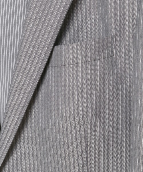 CROWDED CLOSET（クラウデッドクローゼット）の「TW ブライトストライプスーツ／別売りベストあり／2ピースビジネスセットアップスーツ（スーツセット・メンズ・ダークブラウン/ネイビー/グレー・01/02/03/04）」の21枚目の写真