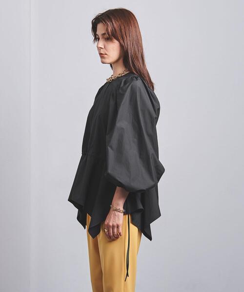 FLICKA(フリッカ)の「別注<FLICKA(フリッカ)>イレギュラーヘム ブラウス(シャツ/ブラウス・レディース・ブラック/オリーブ・FREE)」の4枚目の写真