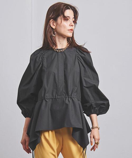 FLICKA(フリッカ)の「別注<FLICKA(フリッカ)>イレギュラーヘム ブラウス(シャツ/ブラウス・レディース・ブラック/オリーブ・FREE)」の3枚目の写真