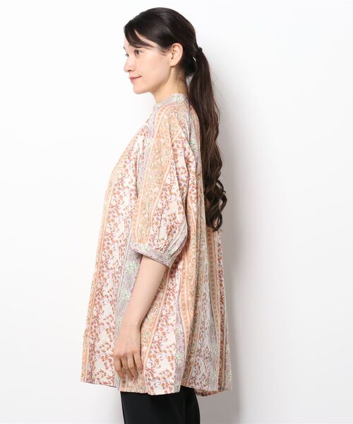 チャイハネ（チャイハネ）の「【チャイハネ】yul コットンドビーブロックプリントトップス（シャツ/ブラウス・レディース・ベージュ/グリーン/レッド・FREE）」の12枚目の写真