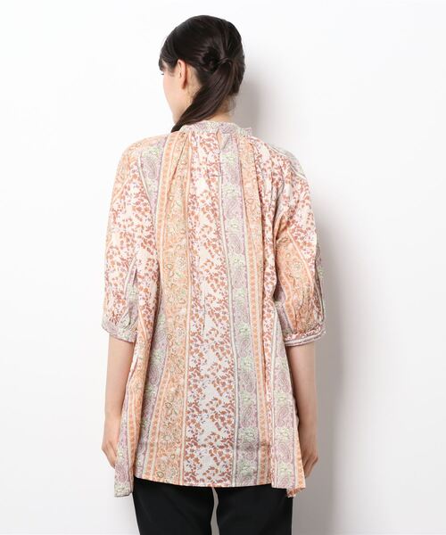 チャイハネ（チャイハネ）の「【チャイハネ】yul コットンドビーブロックプリントトップス（シャツ/ブラウス・レディース・ベージュ/グリーン/レッド・FREE）」の11枚目の写真