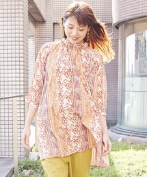 チャイハネ | 【チャイハネ】yul コットンドビーブロックプリントトップス(シャツ/ブラウス)