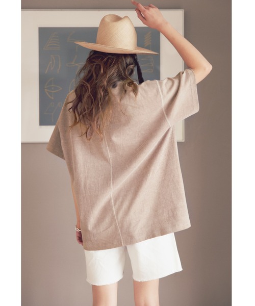 ALEXIA STAM（アリシアスタン）の「Pigment Dyed Oversized Tee/ピグメントダイオーバーサイズティー（Tシャツ/カットソー・レディース・モカ/カーキ/チャコールグレー・FREE）」の21枚目の写真