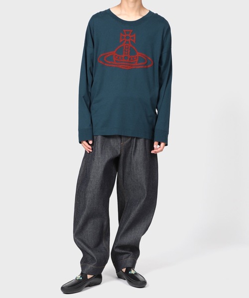 Vivienne Westwood 砂時計 フード付き長袖Tシャツ Vivienne Westwood（ヴィヴィアンウエストウッド）の「ｵｰｶﾞﾆｯｸBD天竺