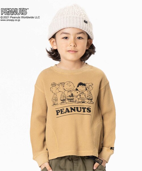 F.O.KIDS（エフオーキッズ）の「PEANUTSコラボＴシャツ（Tシャツ/カットソー・キッズ・ベージュ/ブラウン/サックスブルー・120/130/80/100/95/90/110/140）」の2枚目の写真
