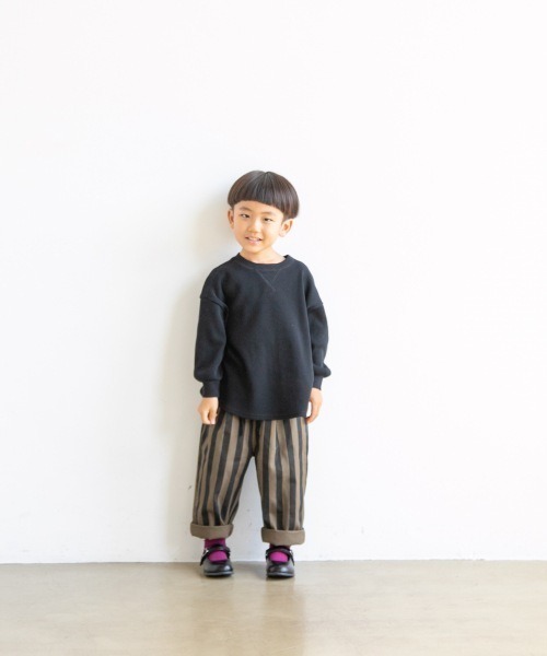 LOWRYS FARM（ローリーズファーム）の「ＴＲＵＥコットンワッフルプルオーバー　215491（Tシャツ/カットソー・キッズ・ブラック/グリーン/アイボリー・110cm/120cm/130cm）」の5枚目の写真