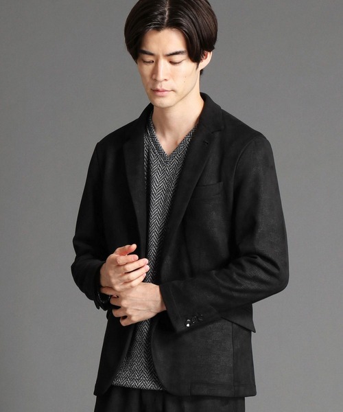 HIDEAWAYS NICOLE（ハイダウェイニコル）の「ポンチスウェードジャケット（テーラードジャケット・メンズ・ブラック/ネイビー/ブラック系その他/ダークブラウン・MEDIUM/LARGE/X-LARGE）」の3枚目の写真