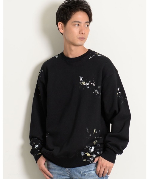 GOSTAR DE FUGA（ゴスタール ジフーガ）の「『GOSTAR DE FUGA』ペイントスウェットトレーナー（スウェット・メンズ・ホワイト/ブラック・FREE）」の2枚目の写真