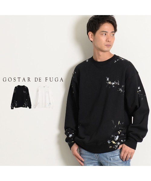 GOSTAR DE FUGA（ゴスタール ジフーガ）の「『GOSTAR DE FUGA』ペイントスウェットトレーナー（スウェット・メンズ・ホワイト/ブラック・FREE）」の3枚目の写真