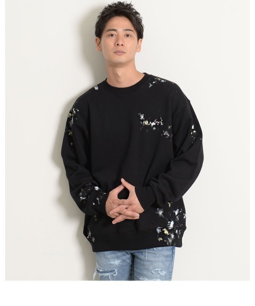 GOSTAR DE FUGA（ゴスタール ジフーガ）の「『GOSTAR DE FUGA』ペイントスウェットトレーナー（スウェット・メンズ・ホワイト/ブラック・FREE）」の6枚目の写真