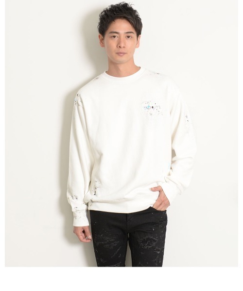 GOSTAR DE FUGA（ゴスタール ジフーガ）の「『GOSTAR DE FUGA』ペイントスウェットトレーナー（スウェット・メンズ・ホワイト/ブラック・FREE）」の14枚目の写真