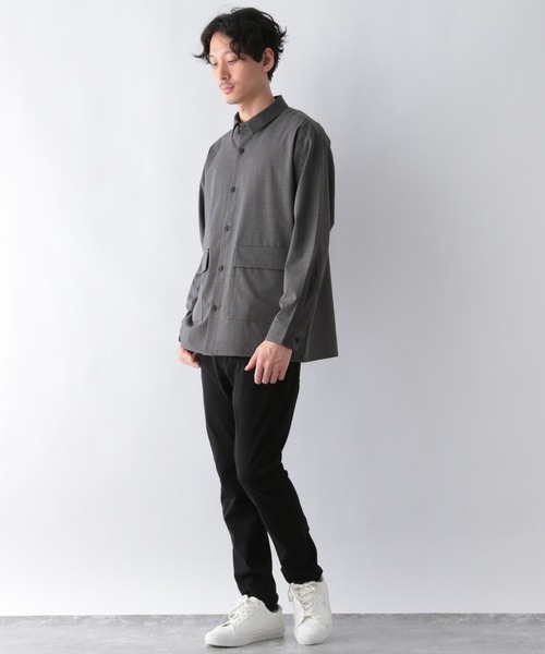 GLOBAL WORK(グローバルワーク)の「URBANRELAX シャツ長袖/954012(シャツ/ブラウス・メンズ・グレー/ネイビー/ブラック/ブラウン系その他7・LARGE/SMALL/MEDIUM)」の9枚目の写真