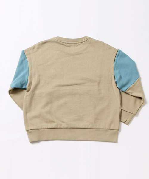 KANGOL（カンゴール）の「【KANGOL KIDS】裏毛カラーブロックトレーナー（スウェット・キッズ・ブラック/イエロー/ベージュ・130㎝/140㎝/150cm）」の4枚目の写真