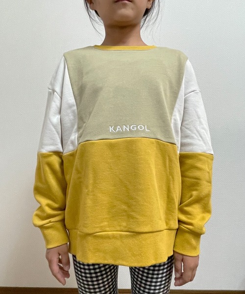 KANGOL（カンゴール）の「【KANGOL KIDS】裏毛カラーブロックトレーナー（スウェット・キッズ・ブラック/イエロー/ベージュ・130㎝/140㎝/150cm）」の9枚目の写真