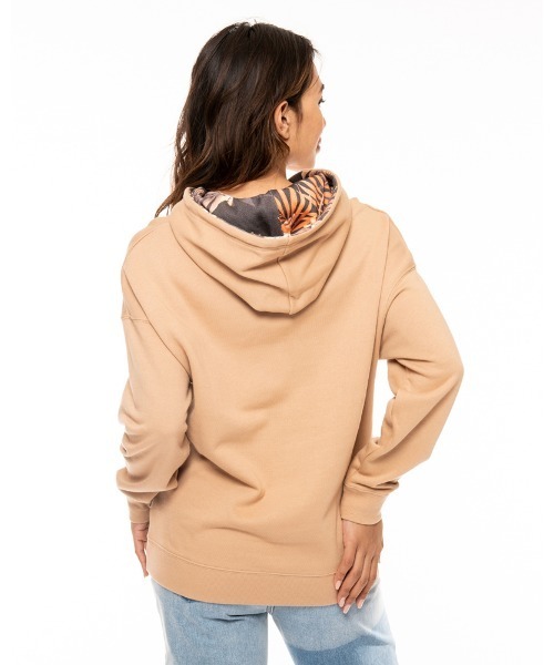 BILLABONG(ビラボン)の「BILLABONG レディース PATTERN CIRCLE LOGO パーカー 【2021年秋冬モデル】/ビラボンレディーススウェット(パーカー・レディース・ブラック/ベージュ/オフホワイト・MEDIUM/LARGE)」の5枚目の写真
