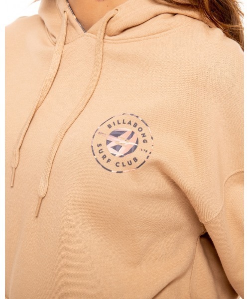 BILLABONG(ビラボン)の「BILLABONG レディース PATTERN CIRCLE LOGO パーカー 【2021年秋冬モデル】/ビラボンレディーススウェット(パーカー・レディース・ブラック/ベージュ/オフホワイト・MEDIUM/LARGE)」の7枚目の写真