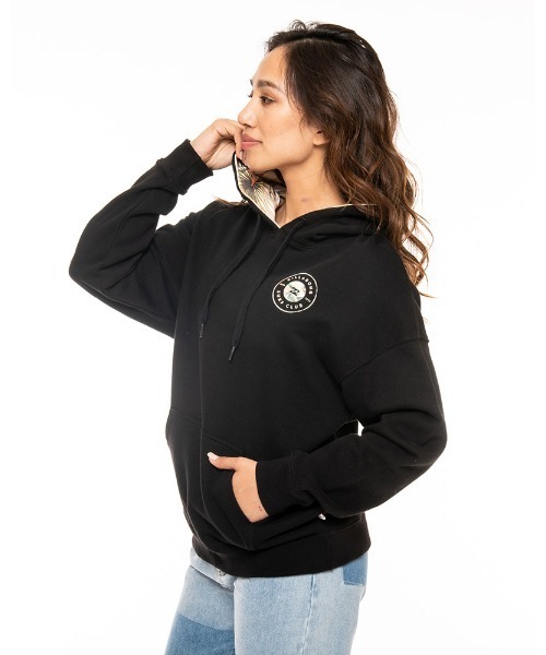 BILLABONG(ビラボン)の「BILLABONG レディース PATTERN CIRCLE LOGO パーカー 【2021年秋冬モデル】/ビラボンレディーススウェット(パーカー・レディース・ブラック/ベージュ/オフホワイト・MEDIUM/LARGE)」の6枚目の写真