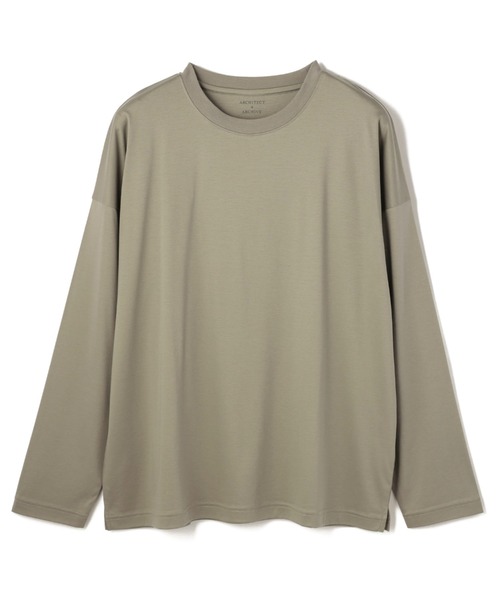 A4A(エーフォーエー)の「A4A/エーフォーエー/モダールシルケットロングスリーブTシャツ/Modal Mercet L/S Tee(Tシャツ/カットソー・メンズ・ホワイト/ブラック/グレー/チャコール・FREE)」の3枚目の写真