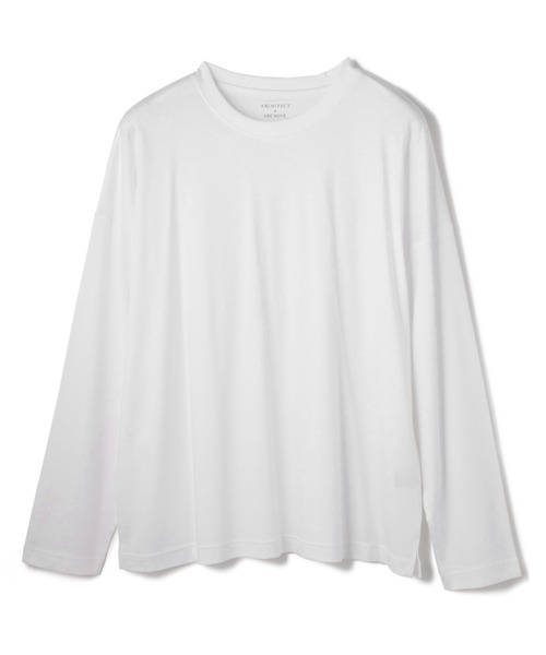 A4A(エーフォーエー)の「A4A/エーフォーエー/モダールシルケットロングスリーブTシャツ/Modal Mercet L/S Tee(Tシャツ/カットソー・メンズ・ホワイト/ブラック/グレー/チャコール・FREE)」の2枚目の写真