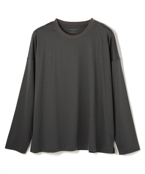 A4A(エーフォーエー)の「A4A/エーフォーエー/モダールシルケットロングスリーブTシャツ/Modal Mercet L/S Tee(Tシャツ/カットソー・メンズ・ホワイト/ブラック/グレー/チャコール・FREE)」の4枚目の写真