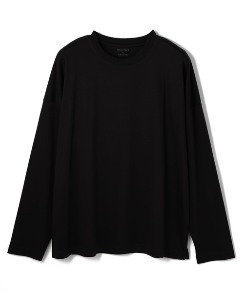 A4A(エーフォーエー)の「A4A/エーフォーエー/モダールシルケットロングスリーブTシャツ/Modal Mercet L/S Tee(Tシャツ/カットソー・メンズ・ホワイト/ブラック/グレー/チャコール・FREE)」の1枚目の写真