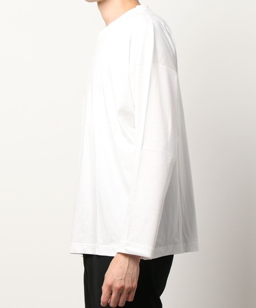A4A(エーフォーエー)の「A4A/エーフォーエー/モダールシルケットロングスリーブTシャツ/Modal Mercet L/S Tee(Tシャツ/カットソー・メンズ・ホワイト/ブラック/グレー/チャコール・FREE)」の5枚目の写真