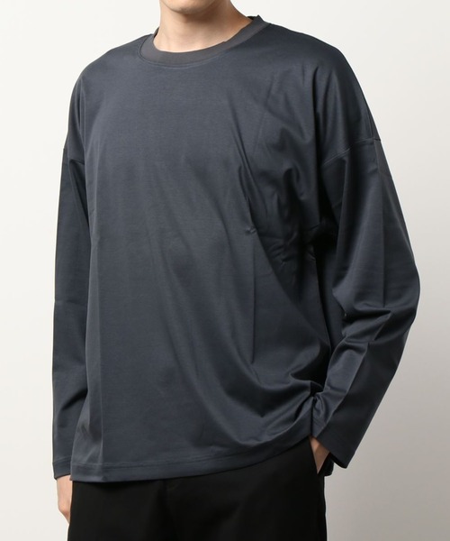 A4A(エーフォーエー)の「A4A/エーフォーエー/モダールシルケットロングスリーブTシャツ/Modal Mercet L/S Tee(Tシャツ/カットソー・メンズ・ホワイト/ブラック/グレー/チャコール・FREE)」の10枚目の写真