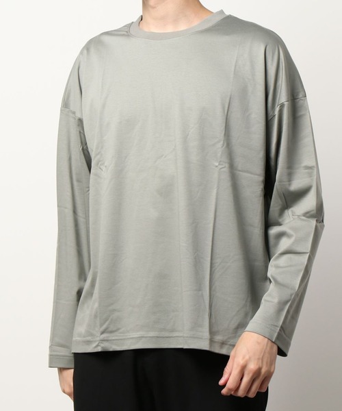 A4A(エーフォーエー)の「A4A/エーフォーエー/モダールシルケットロングスリーブTシャツ/Modal Mercet L/S Tee(Tシャツ/カットソー・メンズ・ホワイト/ブラック/グレー/チャコール・FREE)」の9枚目の写真