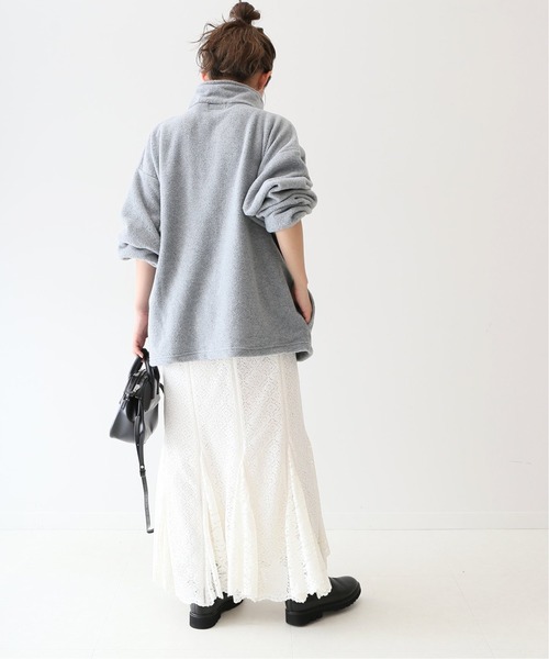 SLOBE IENA（スローブイエナ）の「【SUNRISE MILL 】SWAMP ハーフジップブルゾン【洗濯機洗い可】◆（ブルゾン・レディース・グレー/ネイビー・FREE）」の5枚目の写真