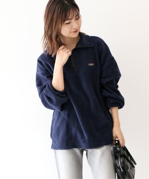 SLOBE IENA（スローブイエナ）の「【SUNRISE MILL 】SWAMP ハーフジップブルゾン【洗濯機洗い可】◆（ブルゾン・レディース・グレー/ネイビー・FREE）」の8枚目の写真