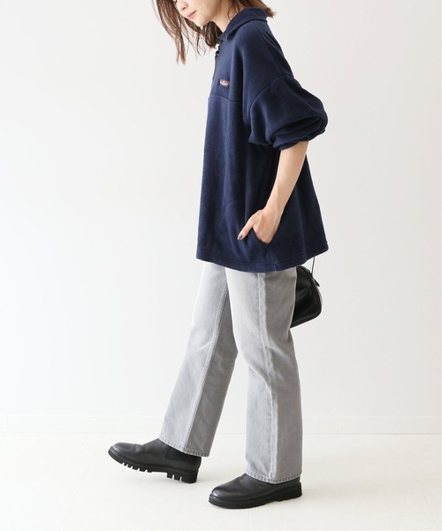 SLOBE IENA（スローブイエナ）の「【SUNRISE MILL 】SWAMP ハーフジップブルゾン【洗濯機洗い可】◆（ブルゾン・レディース・グレー/ネイビー・FREE）」の9枚目の写真