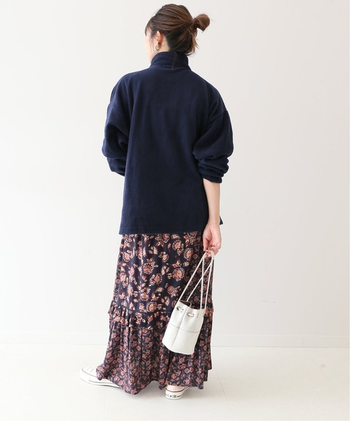 SLOBE IENA（スローブイエナ）の「【SUNRISE MILL 】SWAMP ハーフジップブルゾン【洗濯機洗い可】◆（ブルゾン・レディース・グレー/ネイビー・FREE）」の11枚目の写真