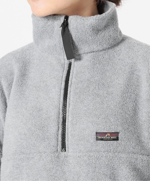 SLOBE IENA（スローブイエナ）の「【SUNRISE MILL 】SWAMP ハーフジップブルゾン【洗濯機洗い可】◆（ブルゾン・レディース・グレー/ネイビー・FREE）」の15枚目の写真