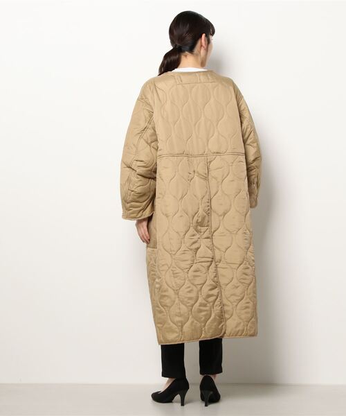 STYLEBLOCK（スタイルブロック）の「リップストップライナーキルトLコート（ブルゾン・レディース・ベージュ/ブラウン/カーキ/ブラック/ホワイト系その他・M）」の7枚目の写真