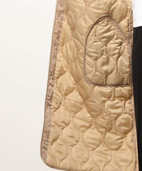 STYLEBLOCK（スタイルブロック）の「リップストップライナーキルトLコート（ブルゾン・レディース・ベージュ/ブラウン/カーキ/ブラック/ホワイト系その他・M）」の8枚目の写真