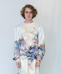 Wizzard ウィザード / PRINT FAB SWEAT グラフィックプリントダンボールニットスウェット