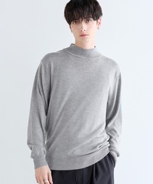 14Gシープカシミアタッチモックネックニット