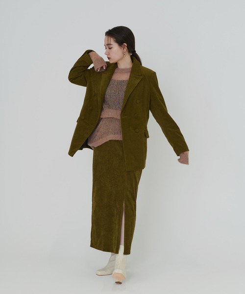 TINA:JOJUN(ティーナジョジュン)の「コーデュロイ ジャケット TINA:JOJUN(テーラードジャケット・レディース・カーキ/アイボリー・M)」の17枚目の写真