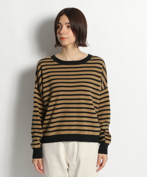 niko and...(ニコアンド)の「洗える2WAYネックデザインプルオーバー(ニット/セーター・レディース・ライトグレー/ブラック/ネイビー/ブラウン・MEDIUM/LARGE)」の8枚目の写真