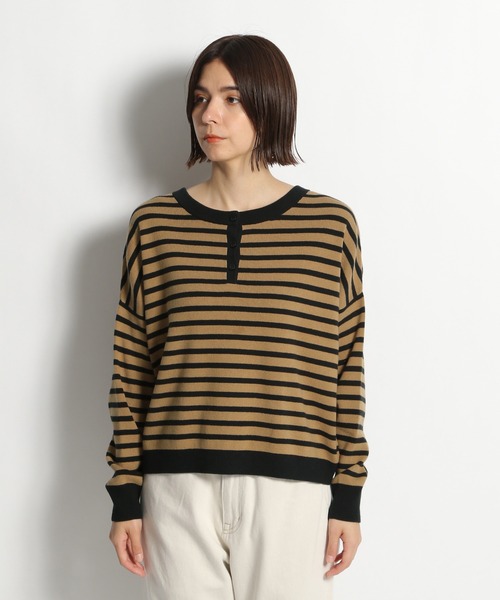 niko and...(ニコアンド)の「洗える2WAYネックデザインプルオーバー(ニット/セーター・レディース・ライトグレー/ブラック/ネイビー/ブラウン・MEDIUM/LARGE)」の11枚目の写真