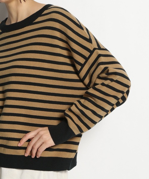 niko and...(ニコアンド)の「洗える2WAYネックデザインプルオーバー(ニット/セーター・レディース・ライトグレー/ブラック/ネイビー/ブラウン・MEDIUM/LARGE)」の14枚目の写真