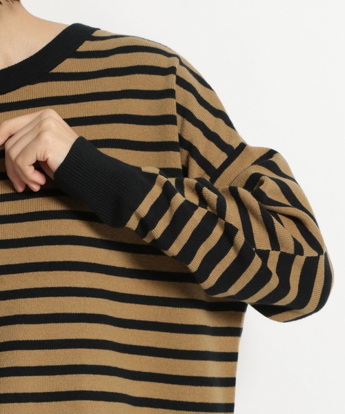 niko and...(ニコアンド)の「洗える2WAYネックデザインプルオーバー(ニット/セーター・レディース・ライトグレー/ブラック/ネイビー/ブラウン・MEDIUM/LARGE)」の15枚目の写真