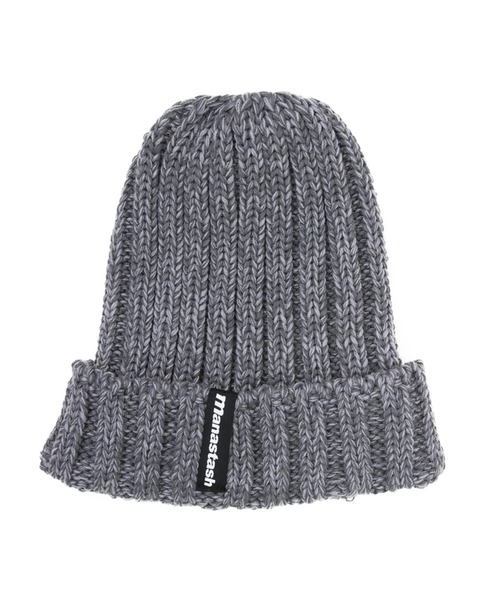 MANASTASH(マナスタッシュ)の「MANASTASH/マナスタッシュ 90S LOGO BEANIE 2(ニットキャップ/ビーニー・メンズ・ダークグレー/ライトベージュ/ブラック/オリーブ/インディゴブルー/レッド系その他・FREE)」の3枚目の写真