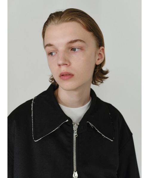 IEY(アイイーワイ)の「【IEY】【2021AW】CUTTING WOOL SHORT JUMPER IYJPBD001(ブルゾン・メンズ・ブラック/ダークグレー・M/L)」の6枚目の写真